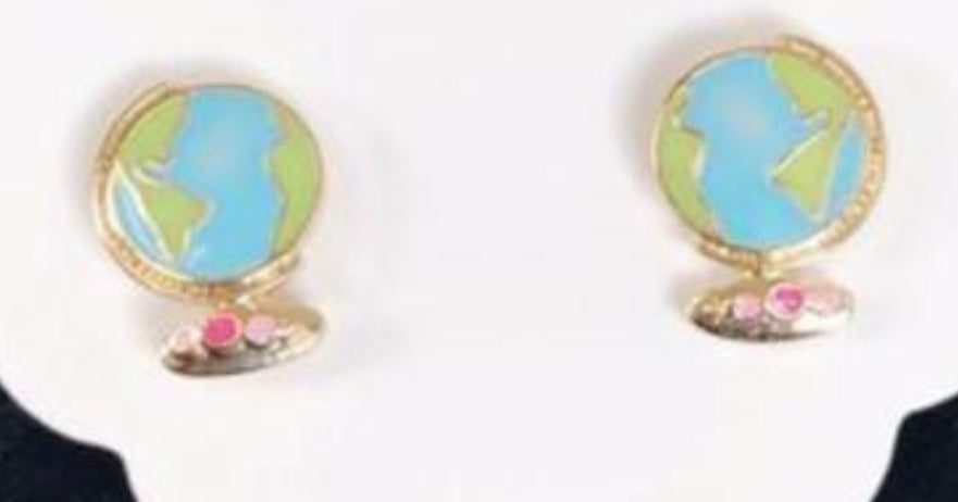 Globe Stud Earrings