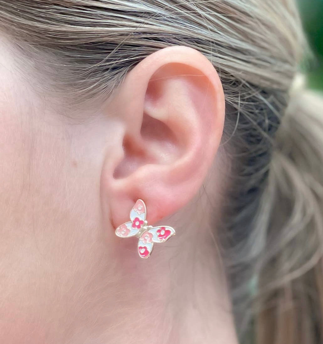 Flower Butterfly Earrings