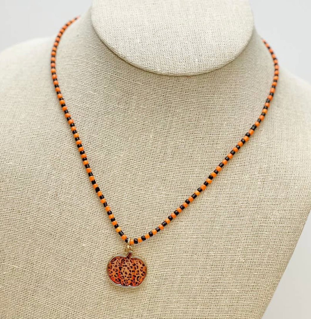 Leopard Pumpkin Necklace