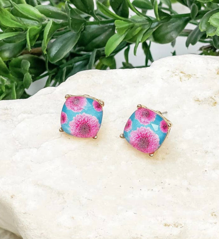 Dahlia Flower Earrings