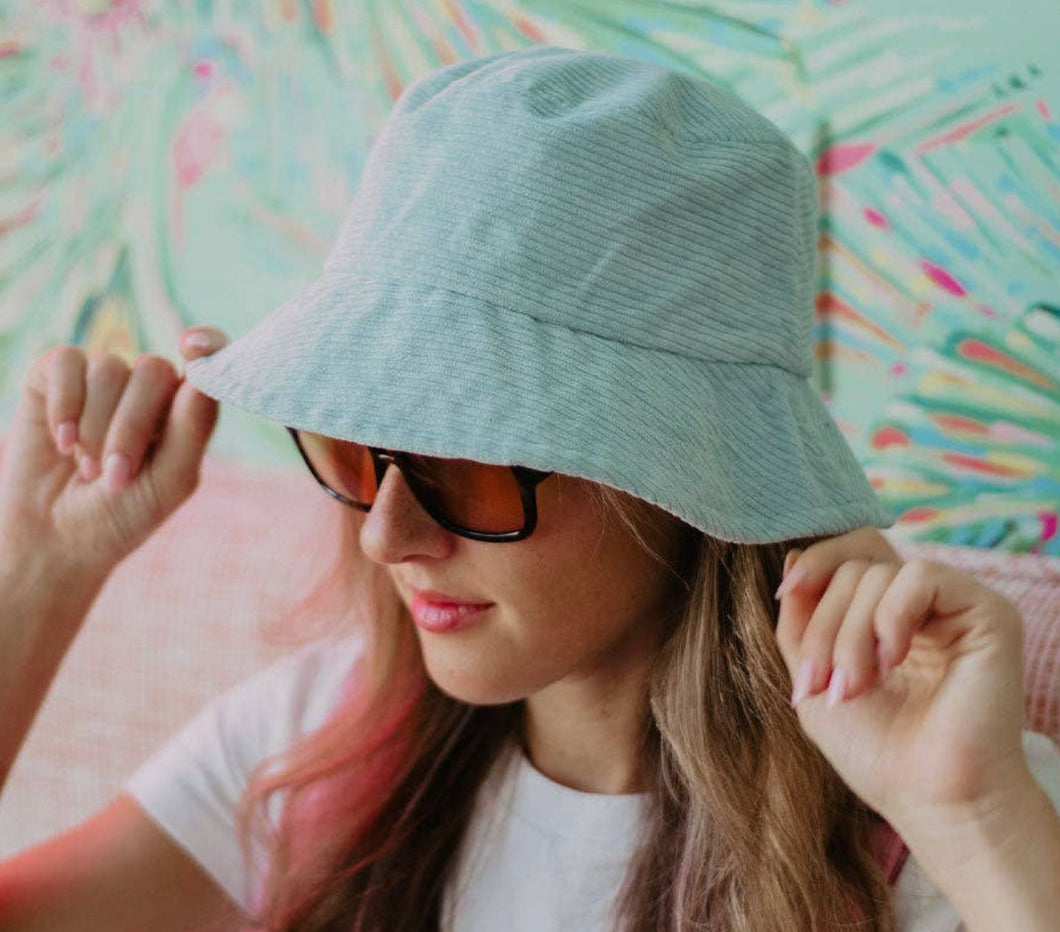 Mint Corduroy Bucket Hat