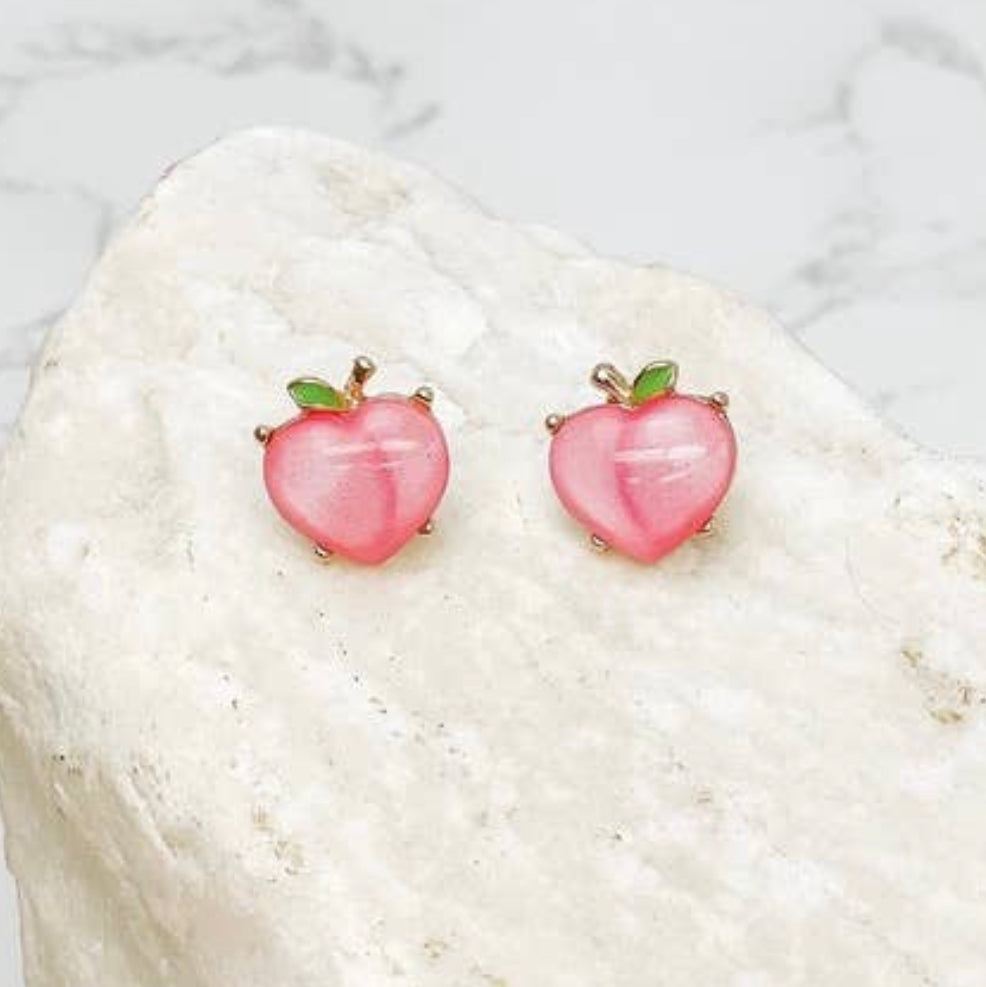 Peach Stud Earrings