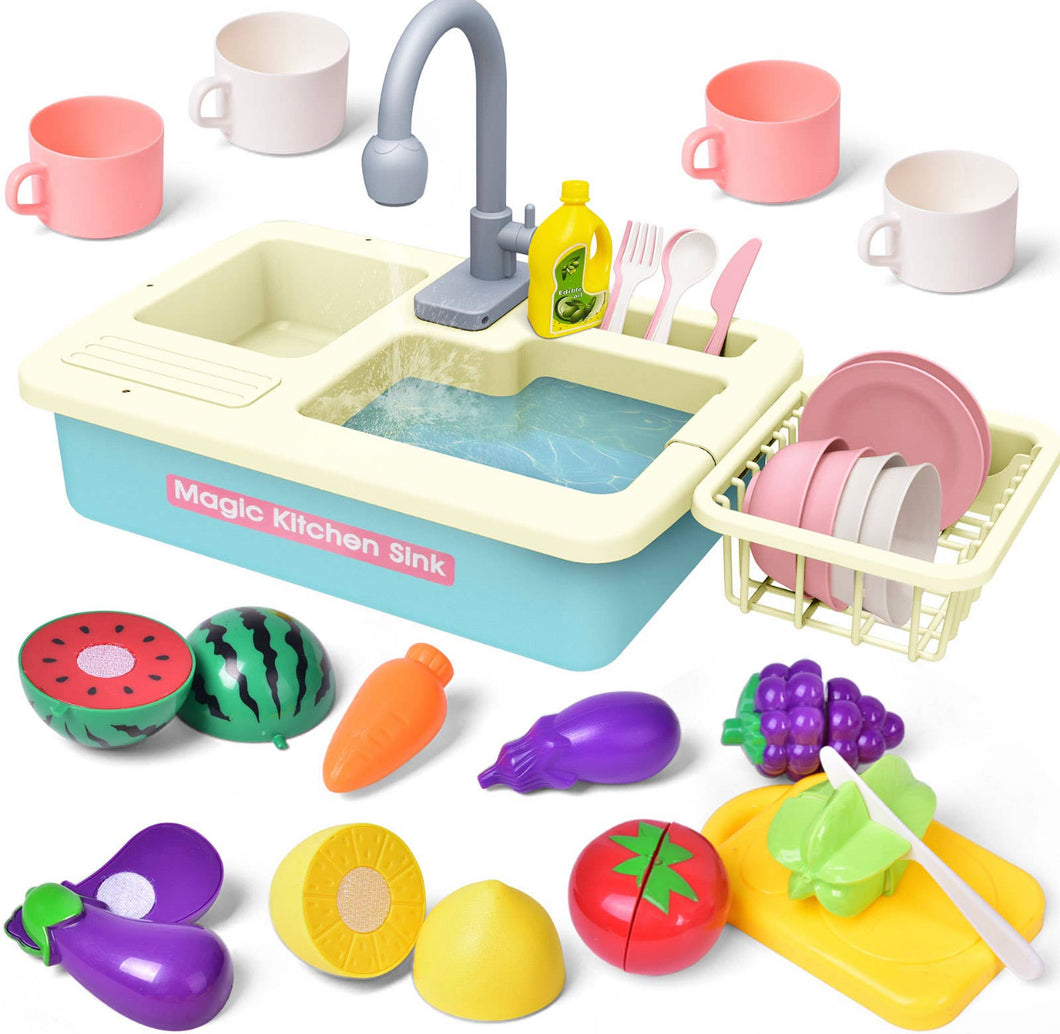 Pretend Play Sink w/ Food