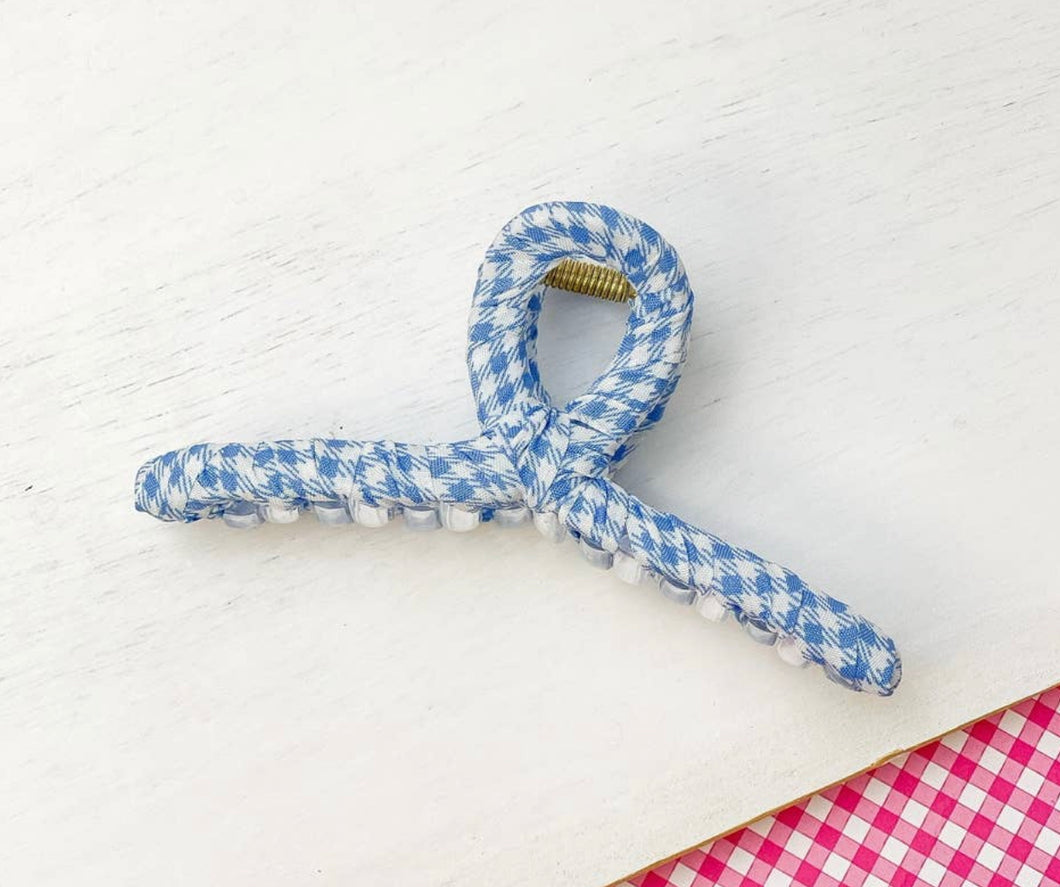 Gingham Ribbon Clip