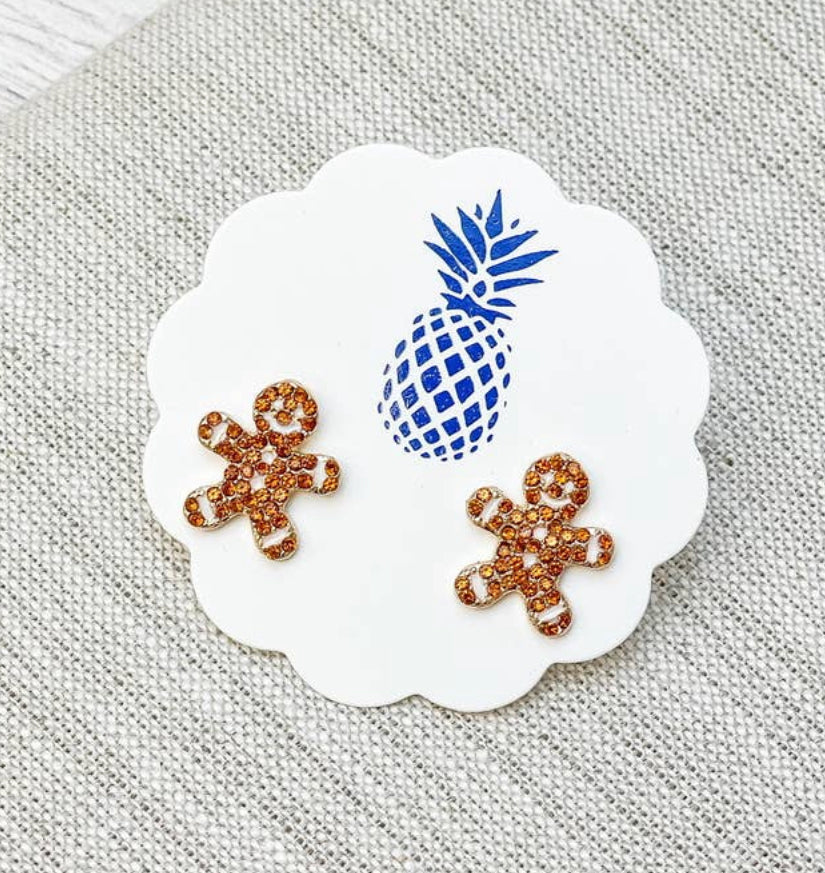 Gingerbread Man Earrings