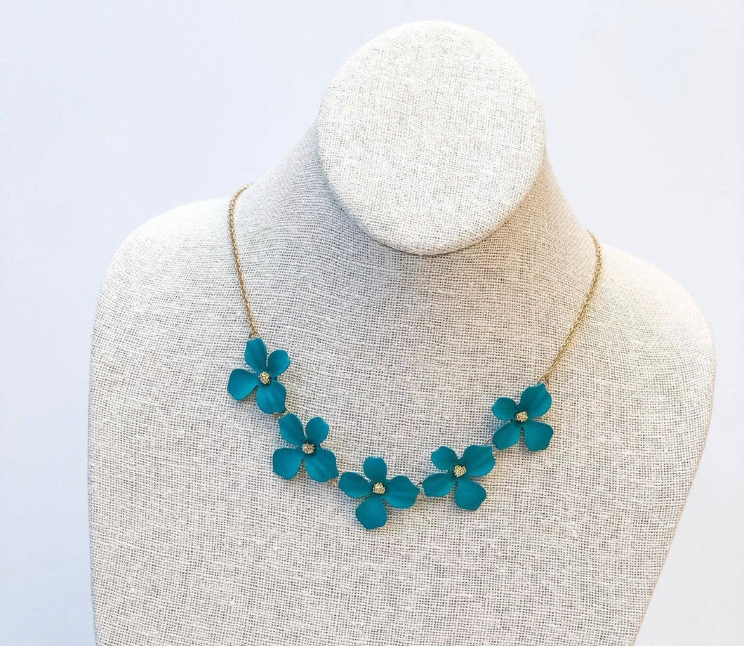 Turquoise Flower Necklace