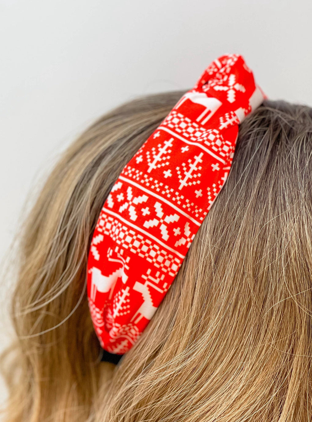 Red Christmas Twisted Headband