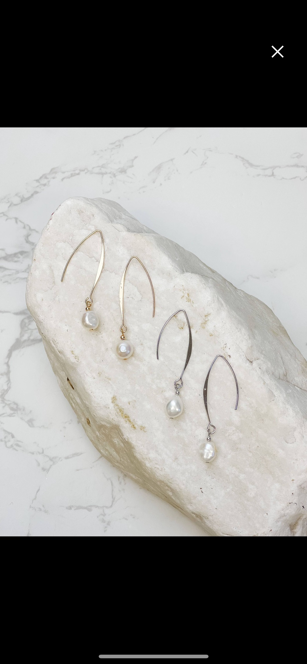 Backless Pearl Drop Earrings