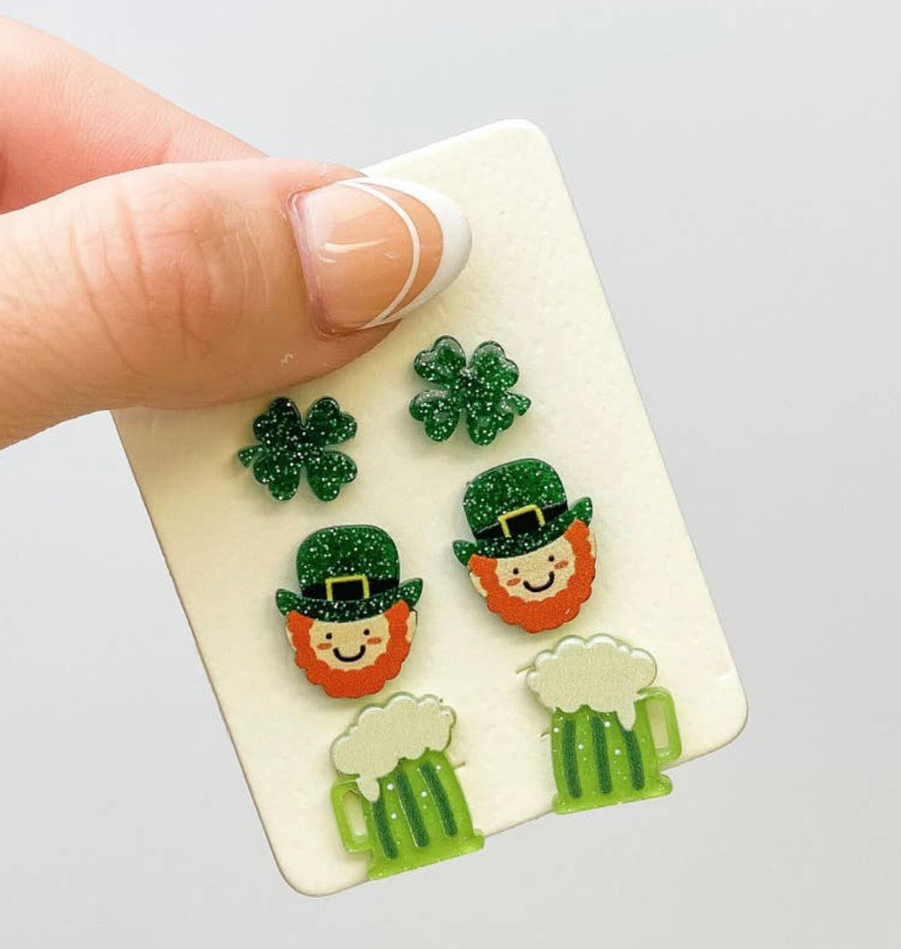 St Patty Trio Earring Set